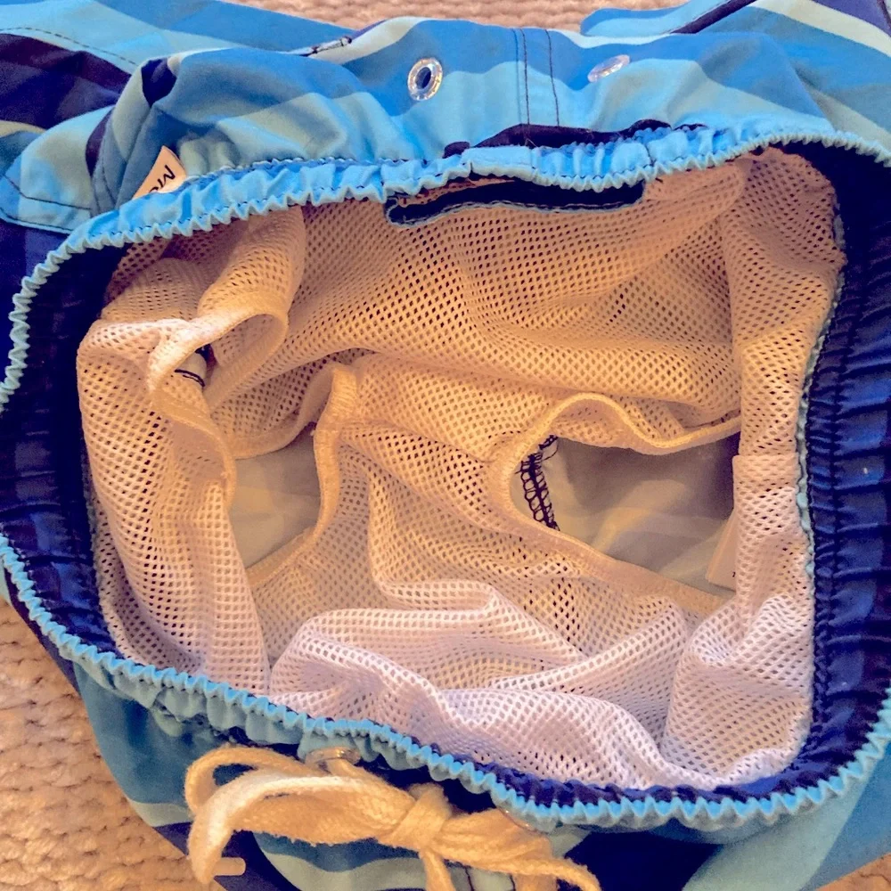 Mott50‎ Blue Striped Swim Trunks Boys Size 4/5
